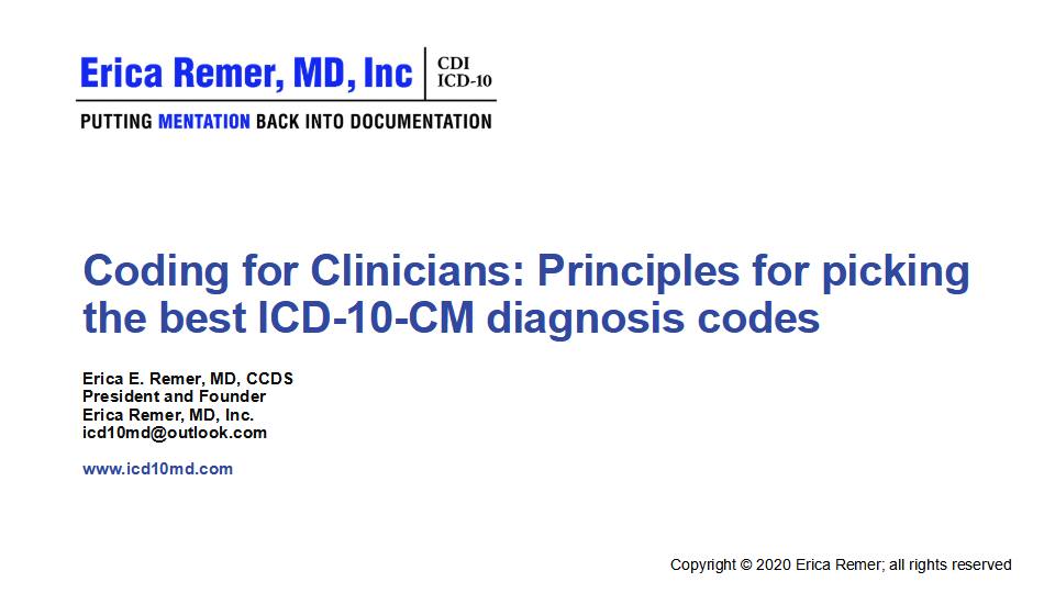 Module Title Slide Coding for Clinicians